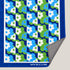 TAPETE FLORES AZULES 80 x 150 cms