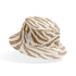 Estampado de rayas onduladas estilo cebra en café y crema bucket hat mockup