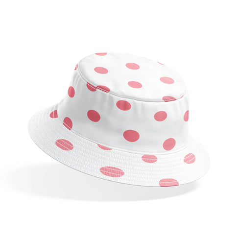 Patrón de pepas rosadas sobre fondo blanco