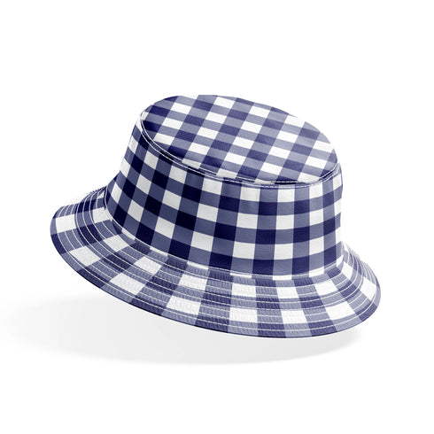 Patrón de cuadros en azul marino, gris y blanco estilo marinero
