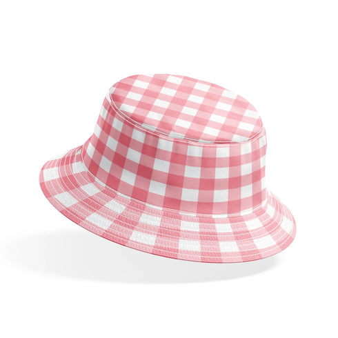 Patrón de cuadros rosado y blanco estilo gingham