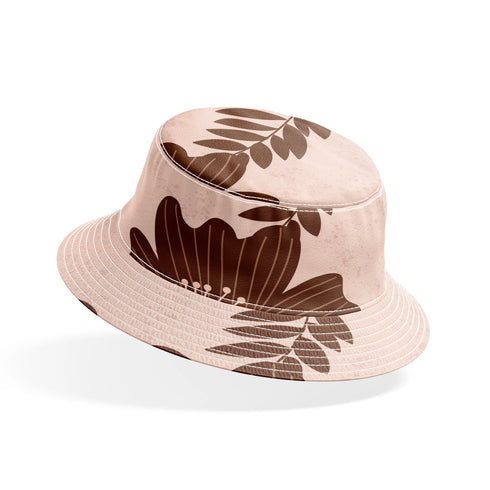 Flores Vintage Marrones sobre Beige Tela