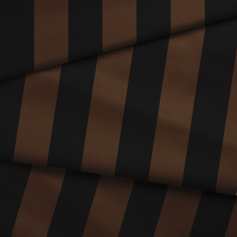 Patrón de rayas verticales alternando negro y café en diseño repetitivo fabric fold mockup