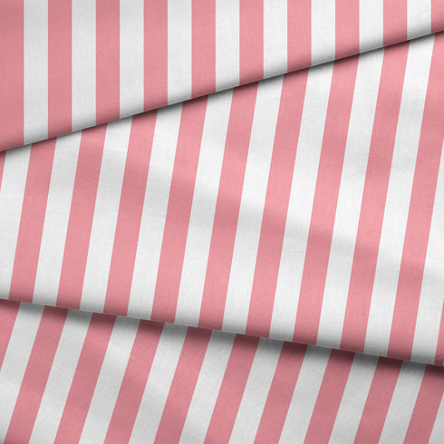 Tres franjas verticales anchas en rosado claro sobre fondo blanco