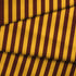 Rayas verticales anchas en amarillo mostaza y café oscuro alternadas