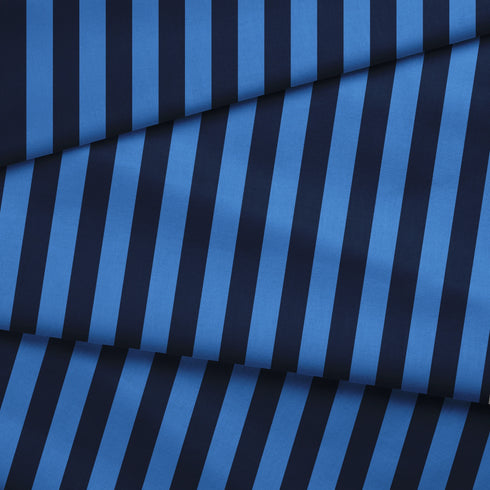 Rayas verticales anchas en azul y negro