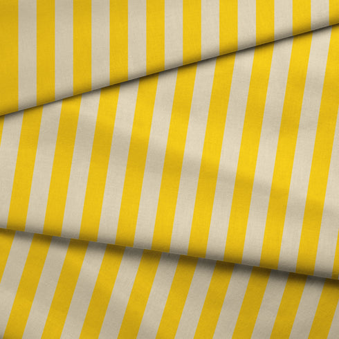 Rayas verticales en amarillo y beige sobre fondo claro