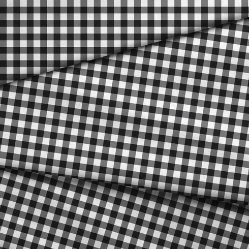 Patrón de cuadros en gris, negro y blanco tipo tablero de ajedrez