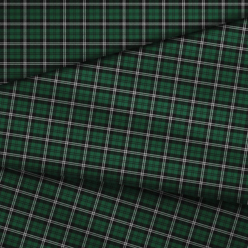 Tartán Escocés Verde y Negro Tela