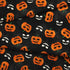 Calabazas y Fantasmas Halloween Negro Tela