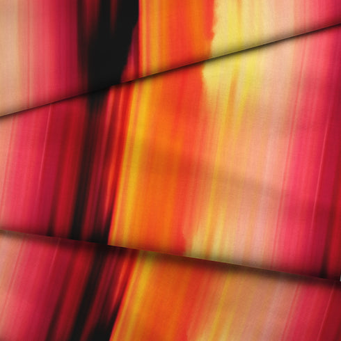Abstracto Naranja y Rojo Vibrante Tela