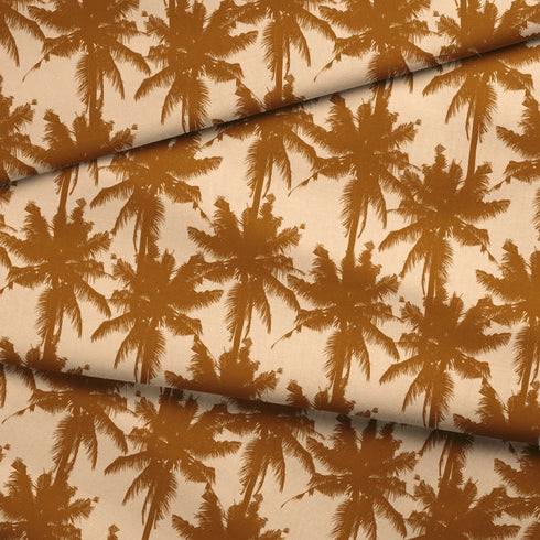 Palmeras Tropicales Ocre Vintage Tela