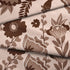 Flores Vintage Marrones sobre Beige Tela