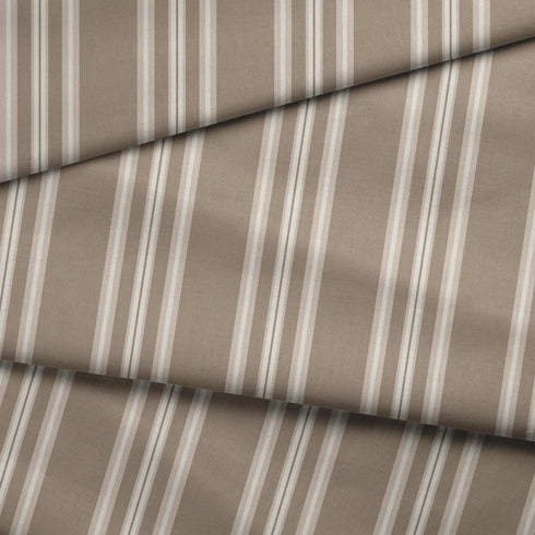 Rayas Verticales Beige y Blanco Tela