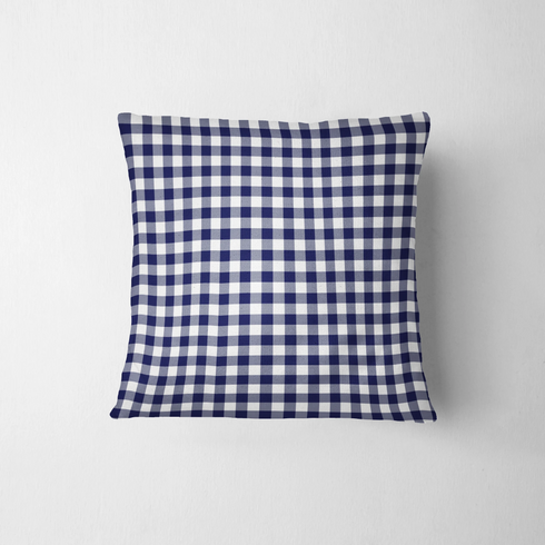 Patrón de cuadros en azul marino, gris y blanco estilo marinero
