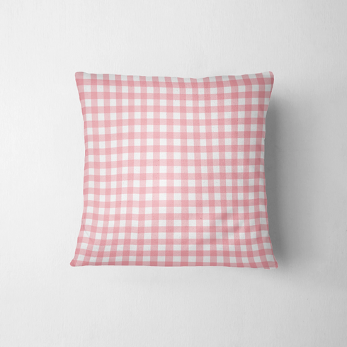 Patrón de cuadros rosado y blanco estilo gingham