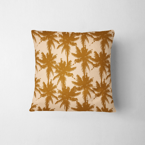 Palmeras Tropicales Ocre Vintage Tela