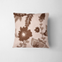 Flores Vintage Marrones sobre Beige Tela