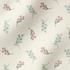 Patrón de rayas beige con flores rosadas y azules delicadas sobre fondo de líneas verticales fabric ripple mockup