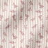 Patrón de rayas verticales en tonos rosado pálido y crema con delicados motivos florales de ramas y hojas fabric ripple mockup