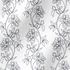 Patrón estampado floral con flores y hojas sobre fondo blanco, diseño botánico delicado fabric ripple mockup