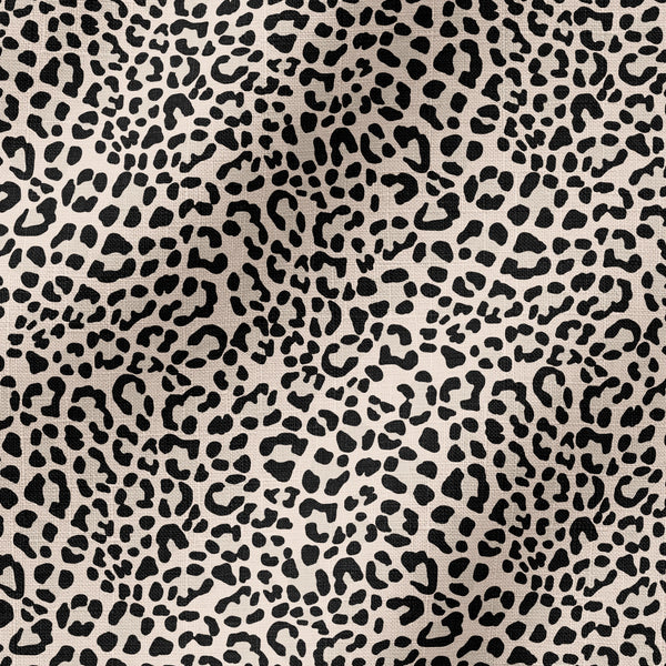 Estampado de pepas negras estilo leopardo sobre fondo beige fabric ripple mockup