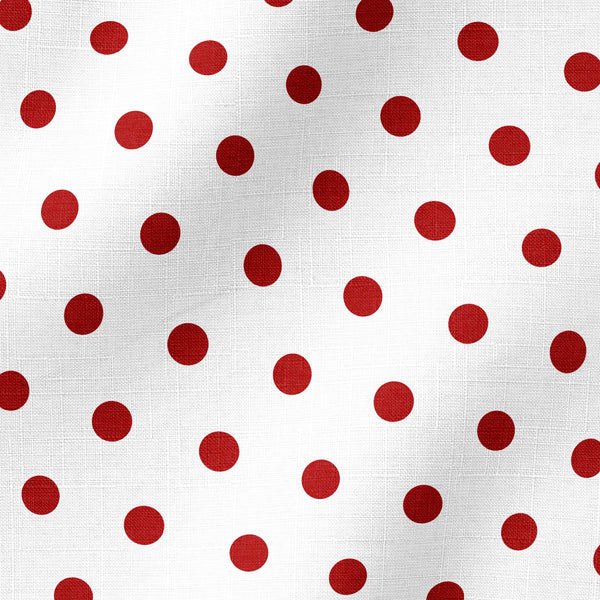 Patrón de pepas rojas sobre fondo blanco