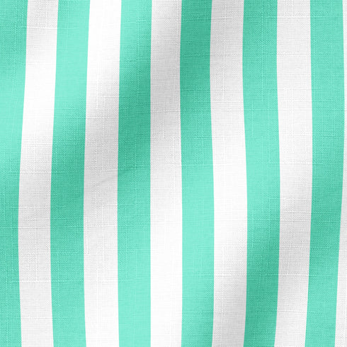Tres franjas verticales en tonos de verde agua y turquesa sobre fondo blanco