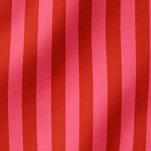 Rayas verticales en rojo y rosado fuerte alternadas