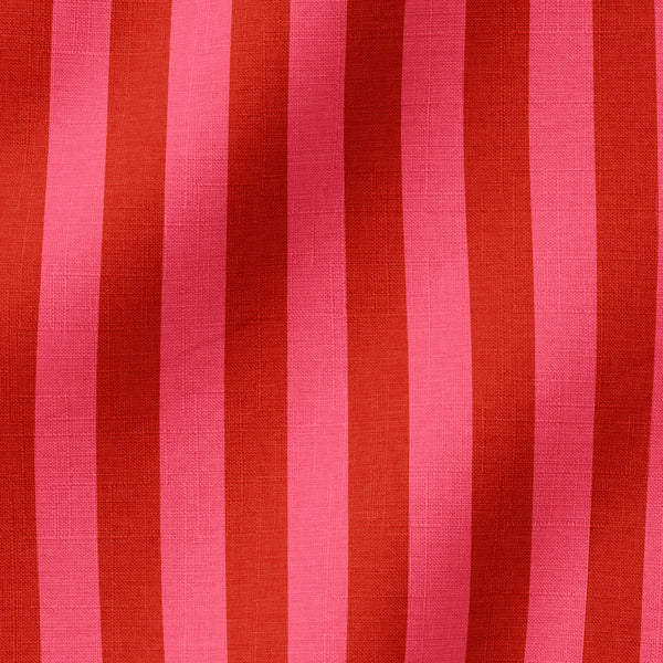 Rayas verticales en rojo y rosado fuerte alternadas