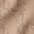 Flores Lineales Beige Tela