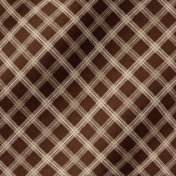Patrón Diagonal Marrón y Beige Tela