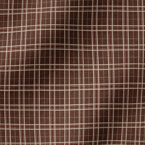 Cuadros Tartán Marrón y Beige Tela