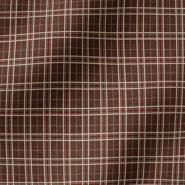 Cuadros Tartán Marrón y Beige Tela