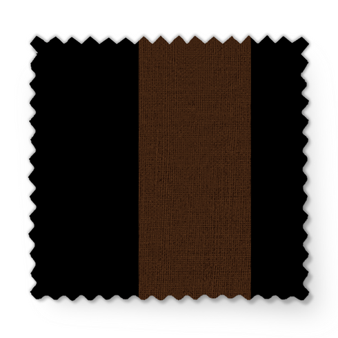 Patrón de rayas verticales alternando negro y café en diseño repetitivo fabric swatch mockup