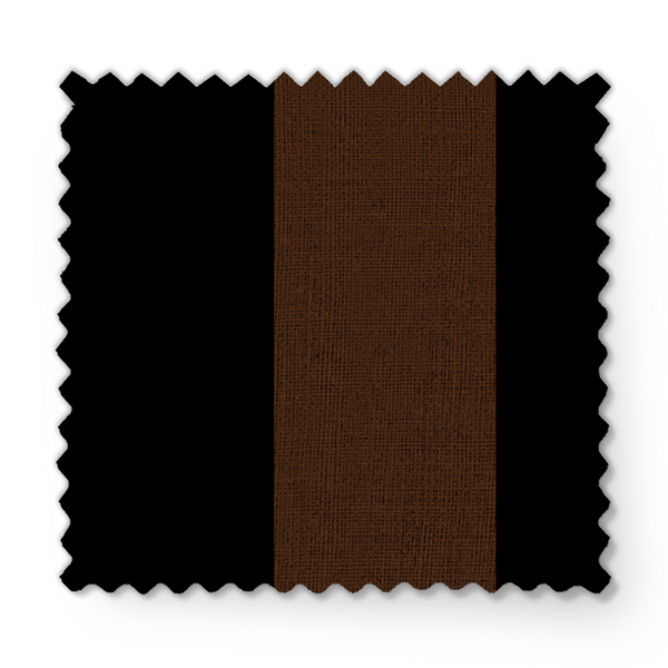 Patrón de rayas verticales alternando negro y café en diseño repetitivo fabric swatch mockup