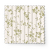 Patrón delicado de ramas verdes sobre rayas verticales beige y crema con estilo botánico suave fabric swatch mockup