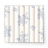 Patrón de rayas verticales con motivos florales delicados en tonos azules sobre fondo crema fabric swatch mockup