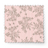 Patrón rosado con rayas verticales y estampado florales de ramas delicadas en gris fabric swatch mockup