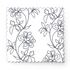 Patrón estampado floral con flores y hojas sobre fondo blanco, diseño botánico delicado fabric swatch mockup