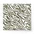 Estampado abstracto con rayas curvas en verde oliva sobre fondo blanco, estilo moderno fabric swatch mockup