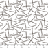 Patrón de líneas y formas abstractas en blanco y negro que asemejan horquillas o clips dispersos aleatoriamente sobre fondo claro. ruler cm