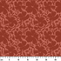 Red-brown floral pattern with abstract flowers on a lighter coral background ruler cm