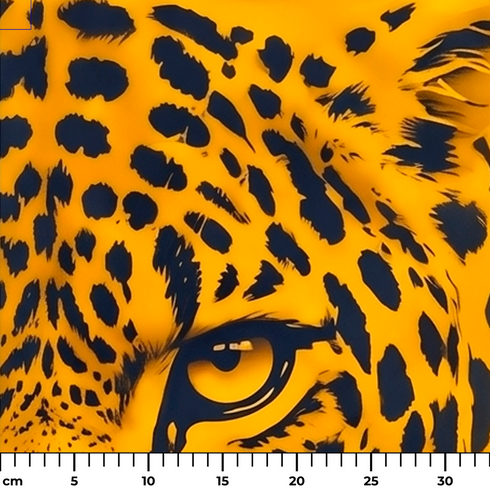 Diseño deportivo Colombia con jaguar estampado, balón de fútbol, colores amarillo azul rojo, patrones geométricos ruler cm