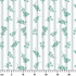 Patrón decorativo con rayas verticales y motivos florales de ramas verdes sobre fondo blanco ruler cm