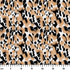Estampado animal print en negro, café y blanco con manchas difuminadas estilo leopardo ruler cm