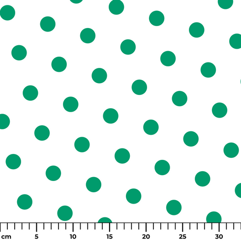 Patrón de pepas verdes azuladas sobre fondo blanco