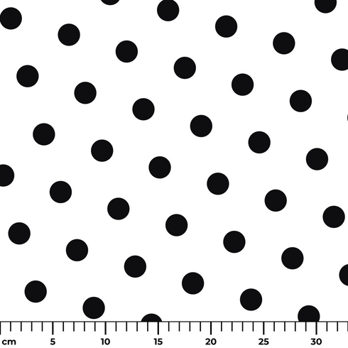 Patrón de pepas negras sobre fondo blanco, distribución uniforme y aleatoria