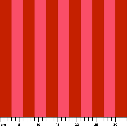 Rayas verticales en rojo y rosado fuerte alternadas