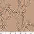 Flores Lineales Beige Tela
